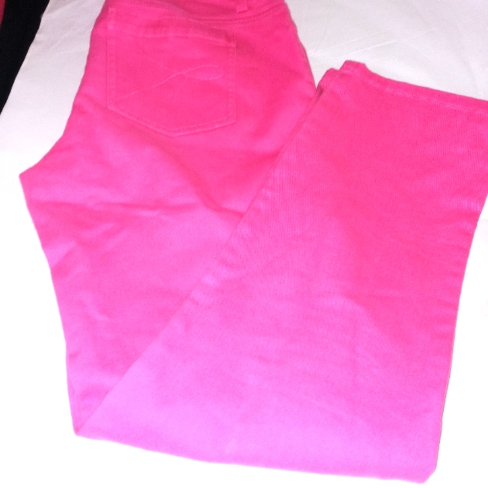 Tyler Boe neon pink jeans